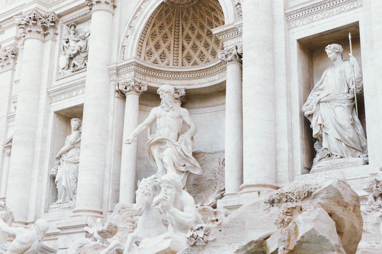 image of building with statues in Rome