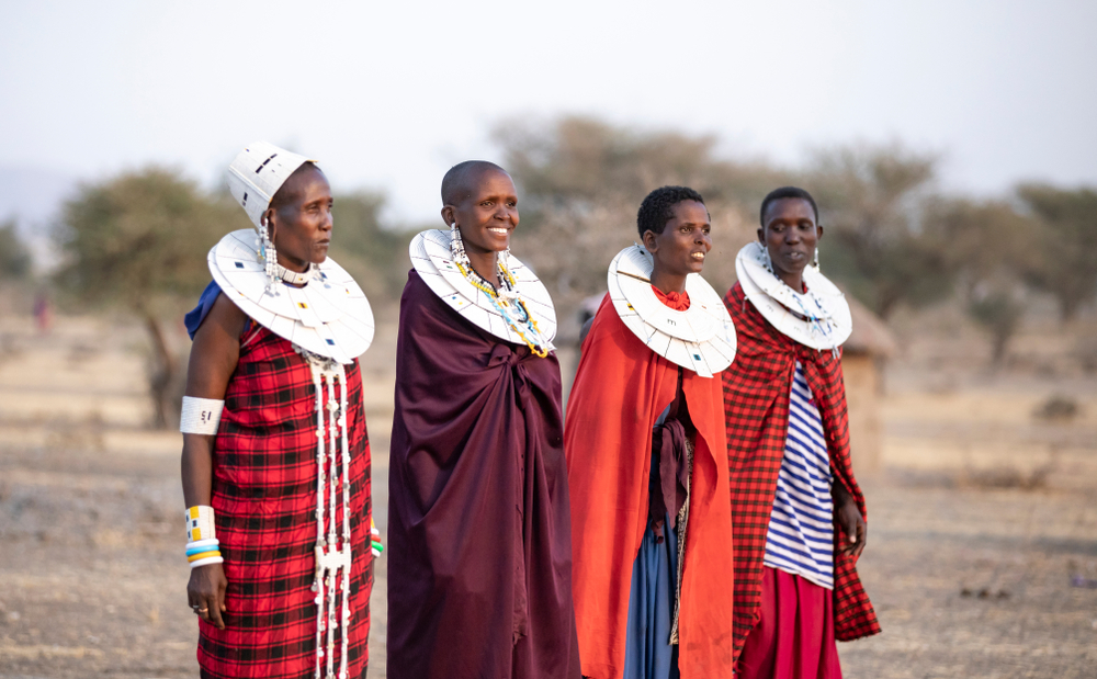 maasai women in traditional clothing