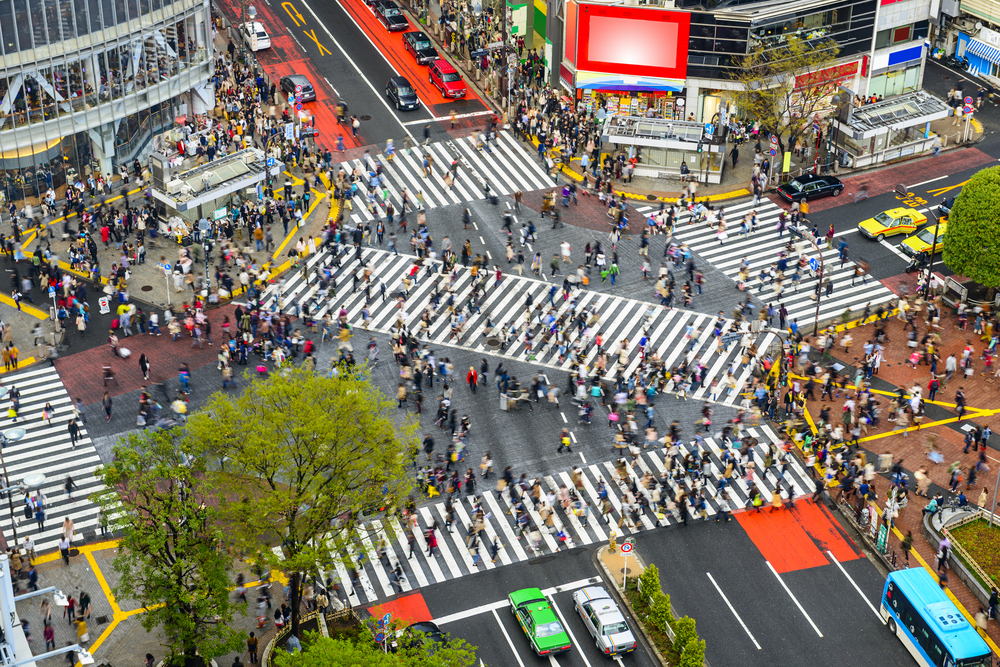 one of the busiest crosswalks in the world