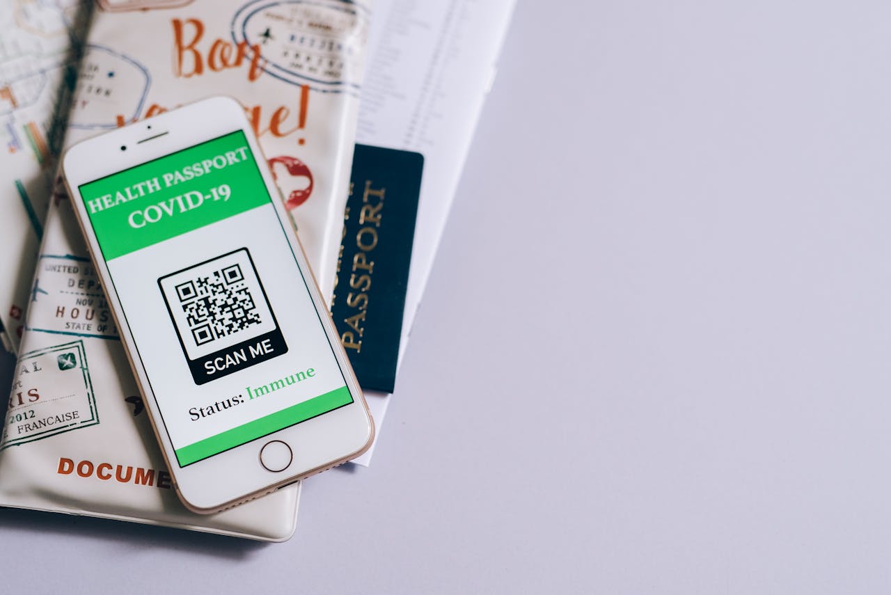 image of travel documents and health certificate