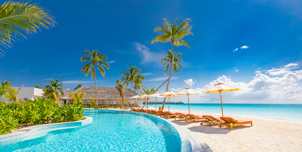 image of a Resort pool in the beach