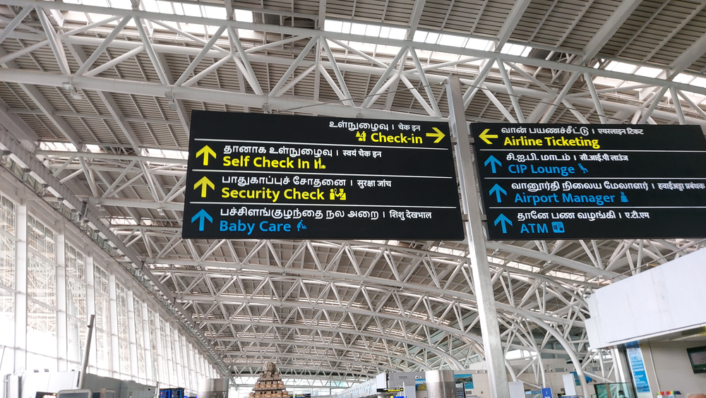 image of instructions at airport