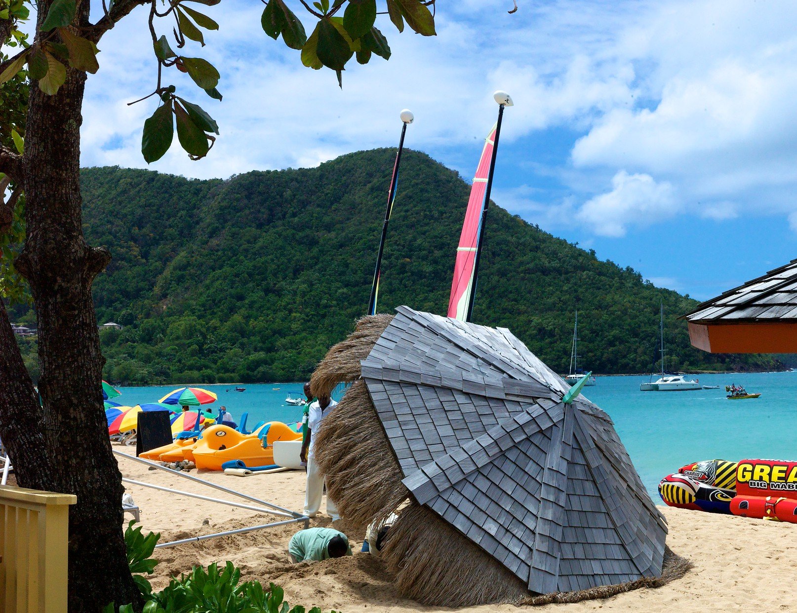 Landscape Photo of a beach at Saint Lucia island country