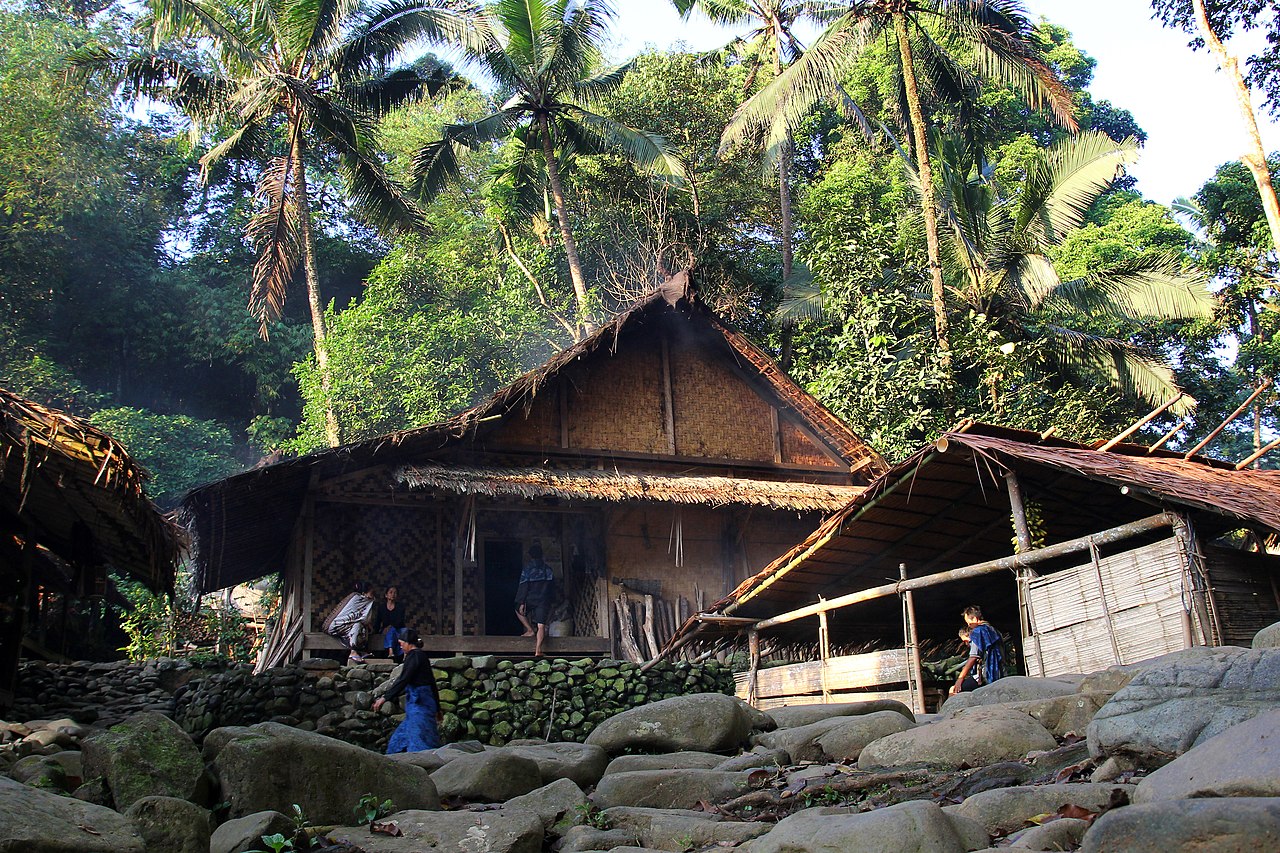 The Baduy tribe village and house