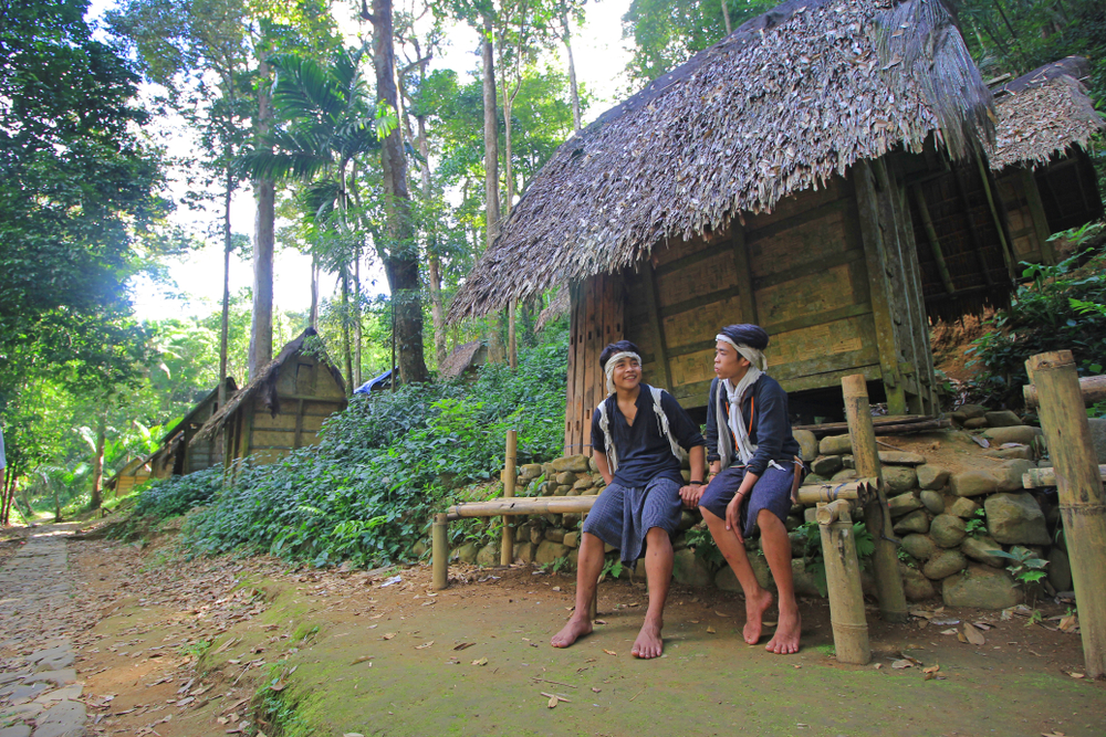Inner Baduy people wearing white headband