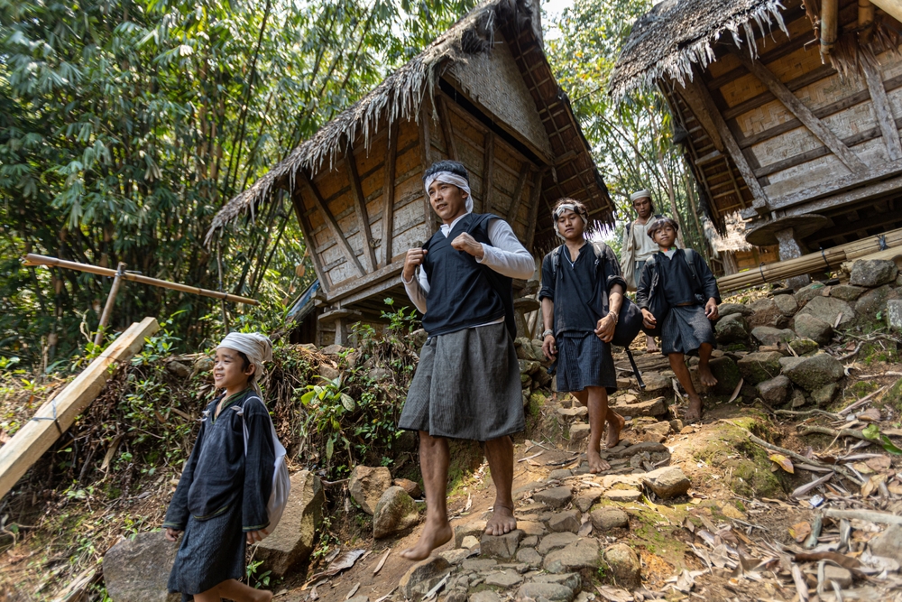 People of Baduy tribe , men and children