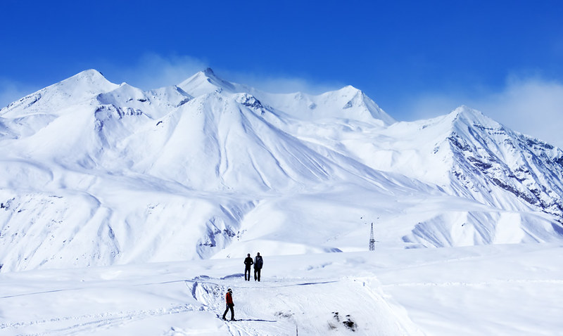 image of a mountain skiing