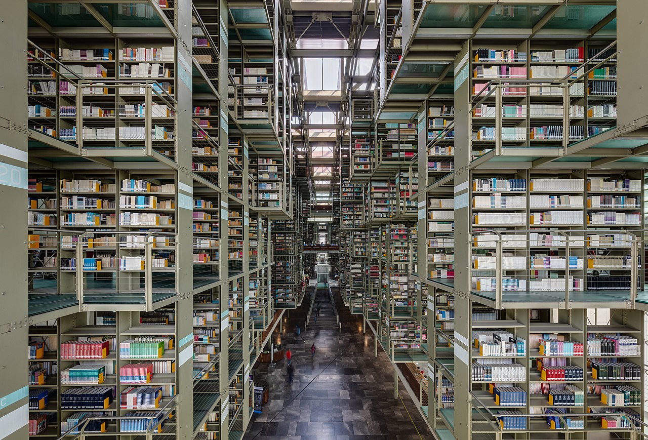 Interior of the Vasconcelos Library in Mexico City - 2015
