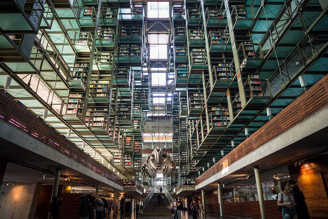 Interior of the Vasconcelos Library in Mexico City - 2015