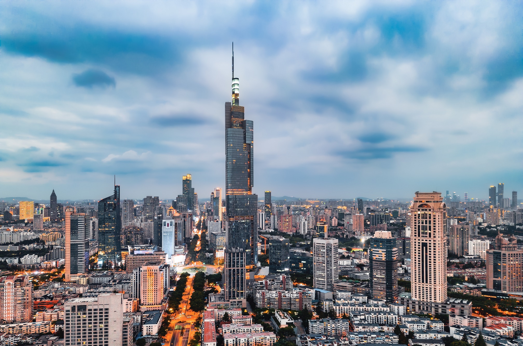Night View of Nanjing City, Jiangsu Province, China