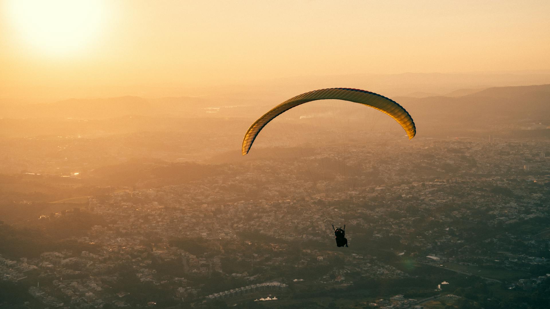 Woman parachuting