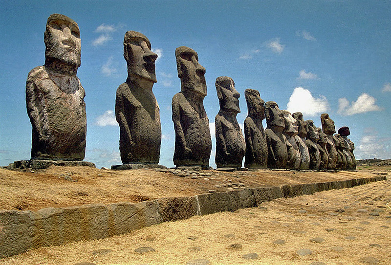 Landscape Photo of the Ahu Tongariki Easter Island.