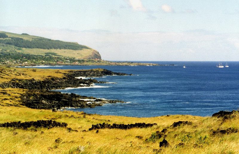 Landscape Photo of the Easter Island Coastline.