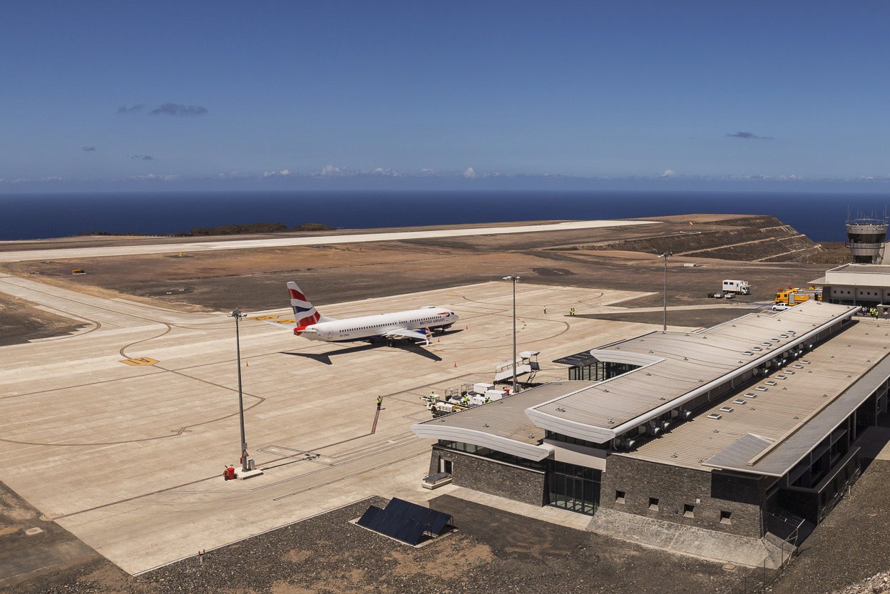 Landscape Photo of the Saint Helena Airport in 2016.
