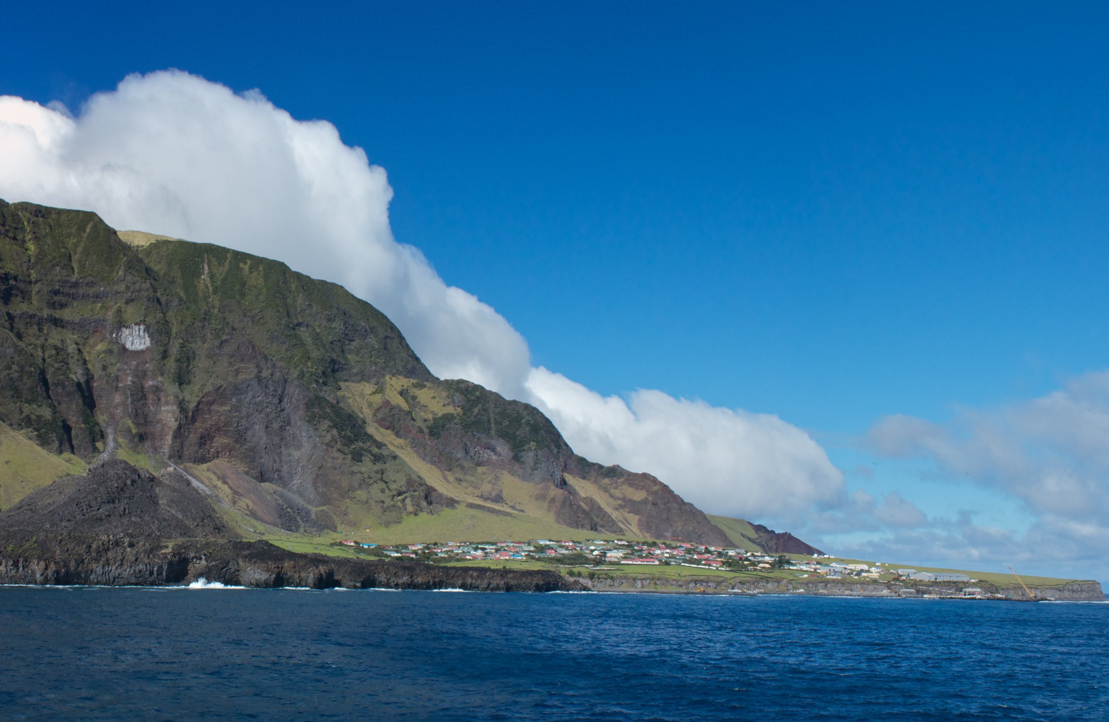 Panorama Of Tristan Da Cunha, Bright Sunny Day