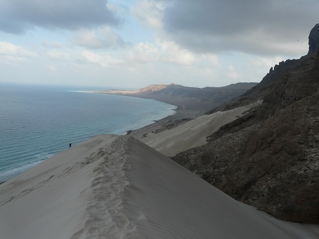 Landscape Photo of Sand dunes on the northeast coast of Socotra Island.
