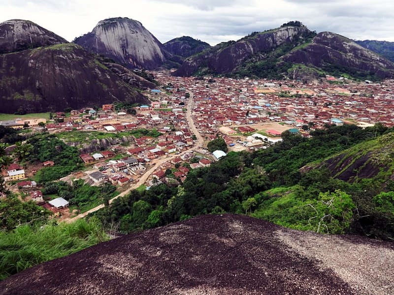 The Idanre Hill, or Oke Idanre located in Idanre town in Ondo state of southwestern Nigeria.