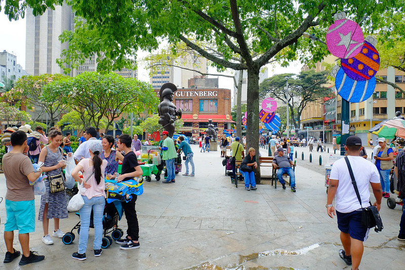 Street Photo of Medellin the second-largest city in Colombia.