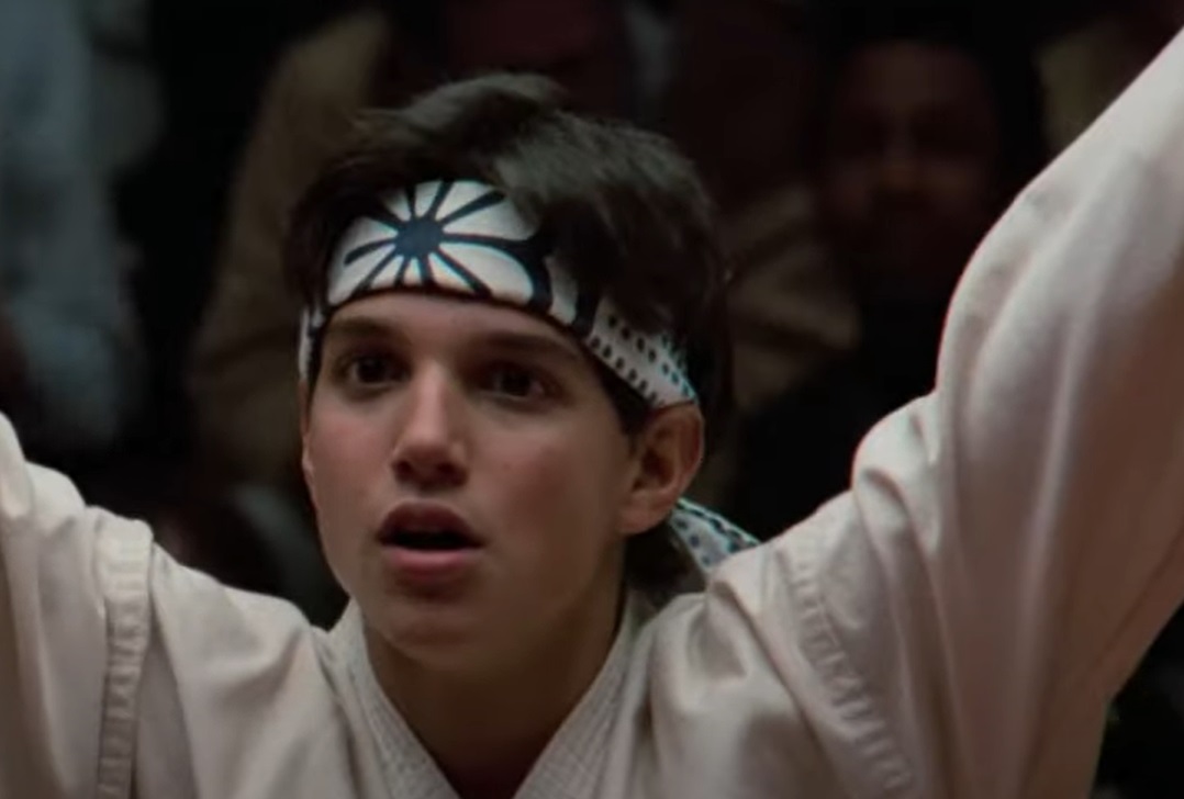 Screenshot from the movie The Karate Kid (1984).