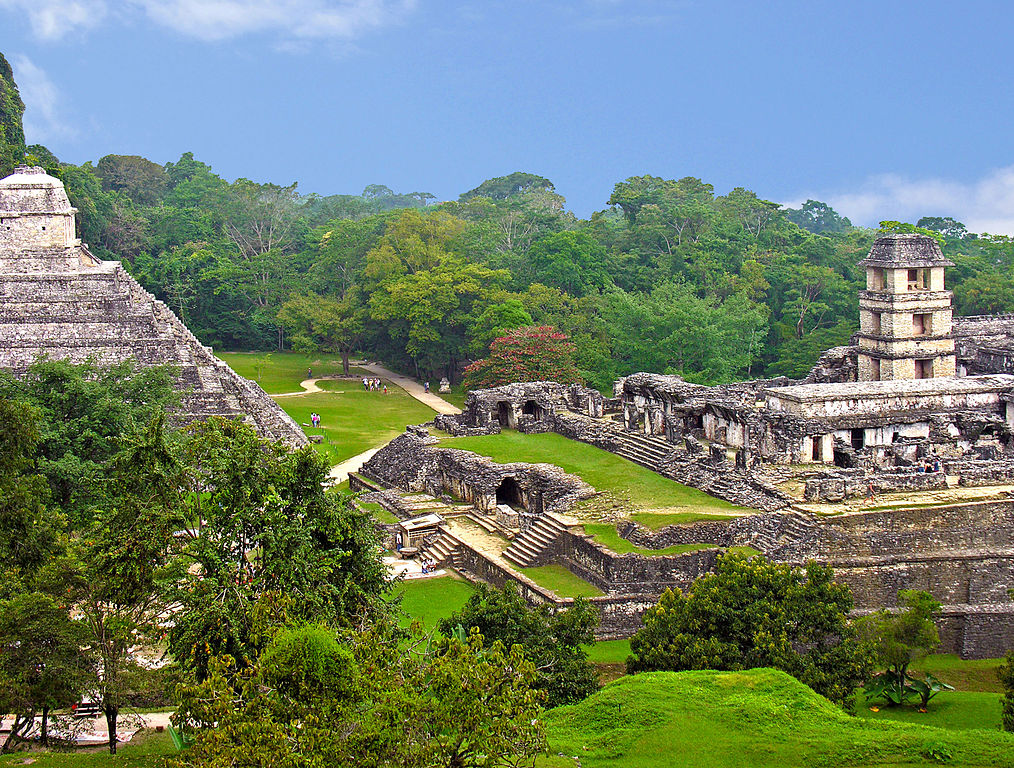 The Mayan site of Palenque View from the Temple of the Cross