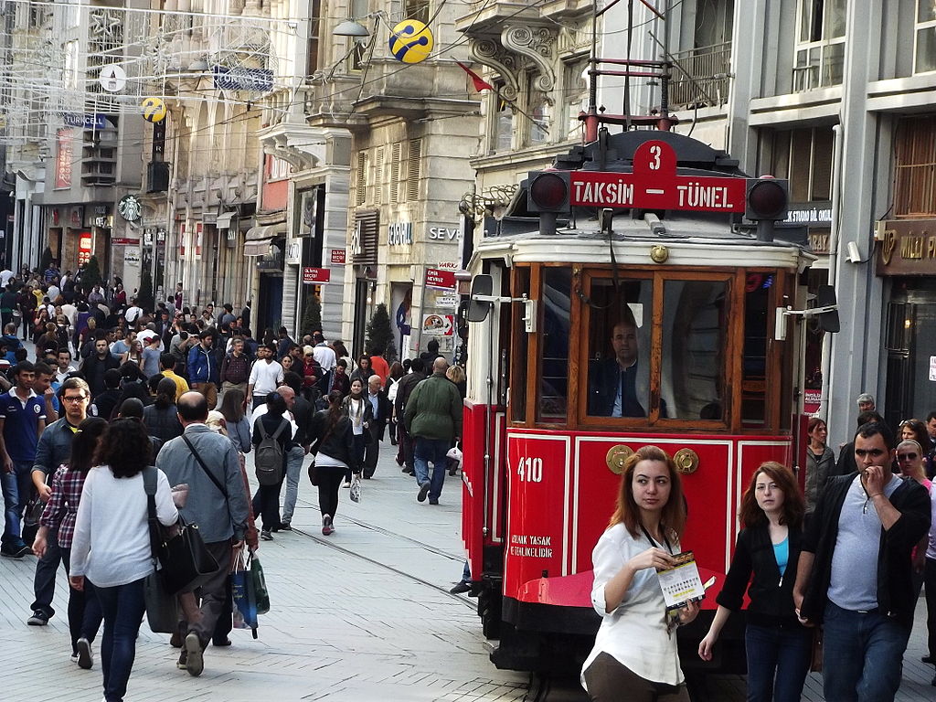 Taksim, the Street Is Istiklal Of Taksim In Istanbul