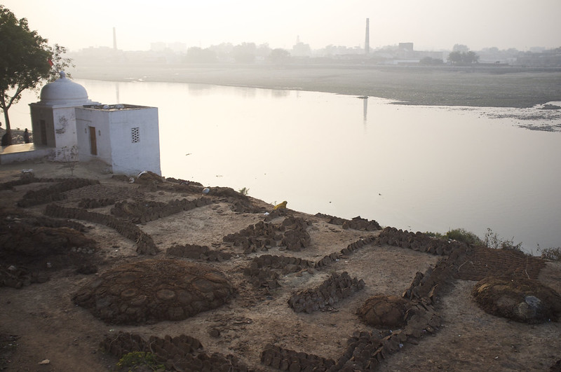 Landscape Photo of big River in Agra, India.