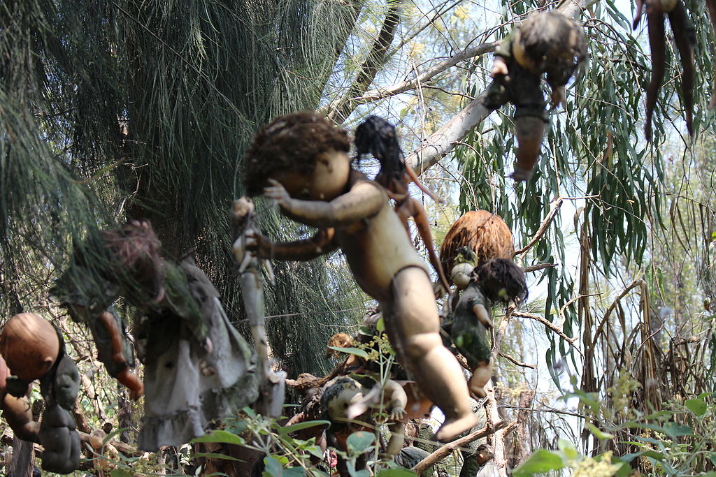 Photo of Creepy old dolls in the abandoned Island of the Dolls, Xochimilco, Mexico