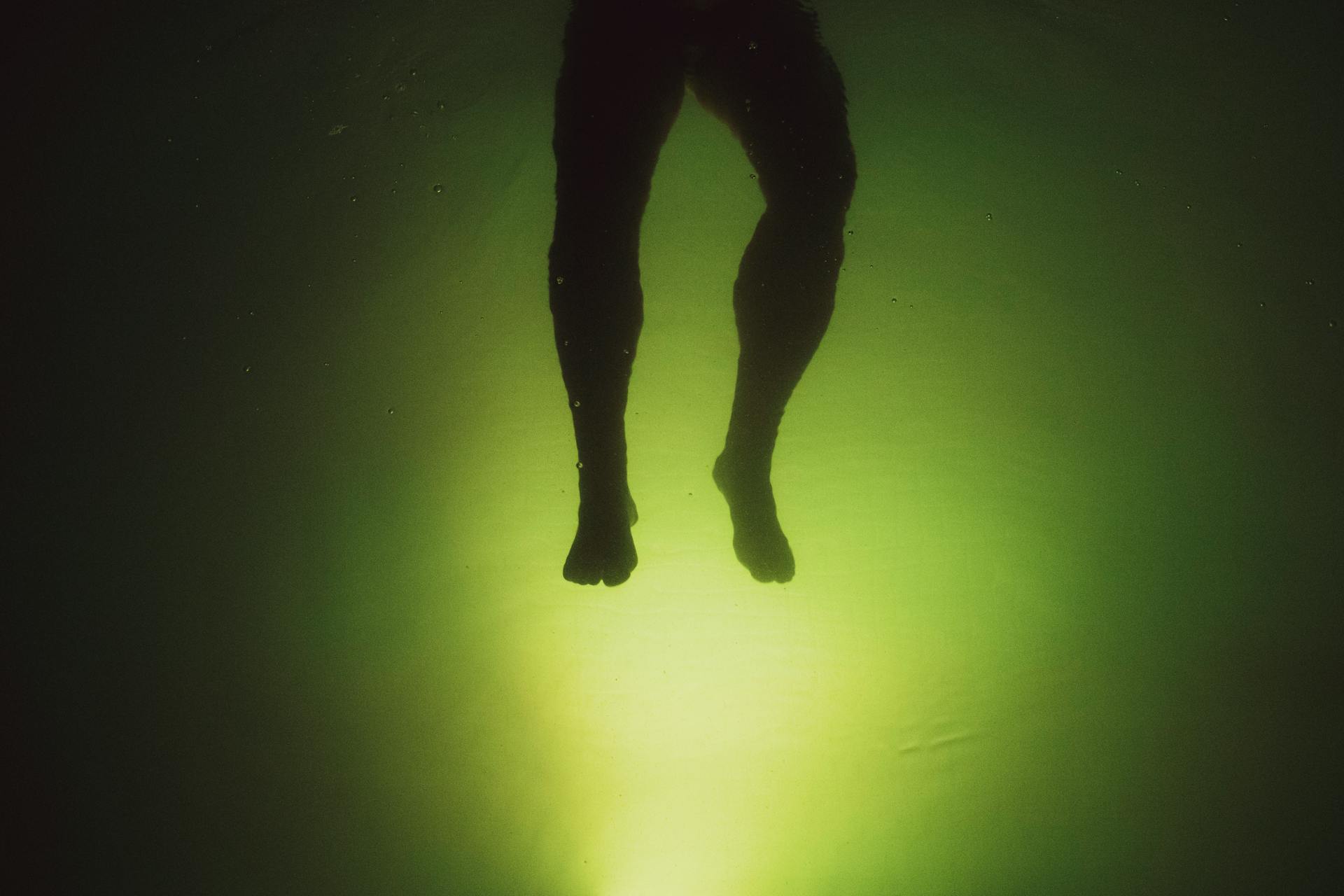 man underwater