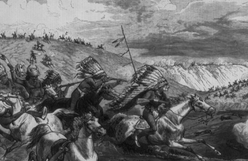Sioux Charging At Battle Of Rosebud