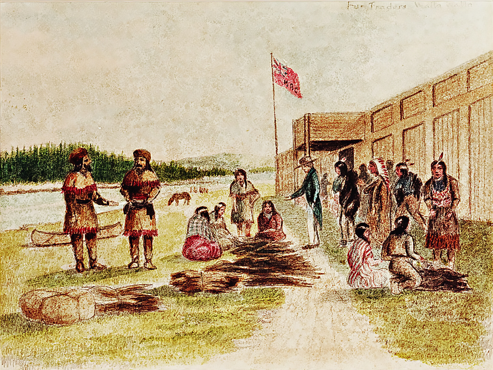 Fur trading at Fort Nez Percés