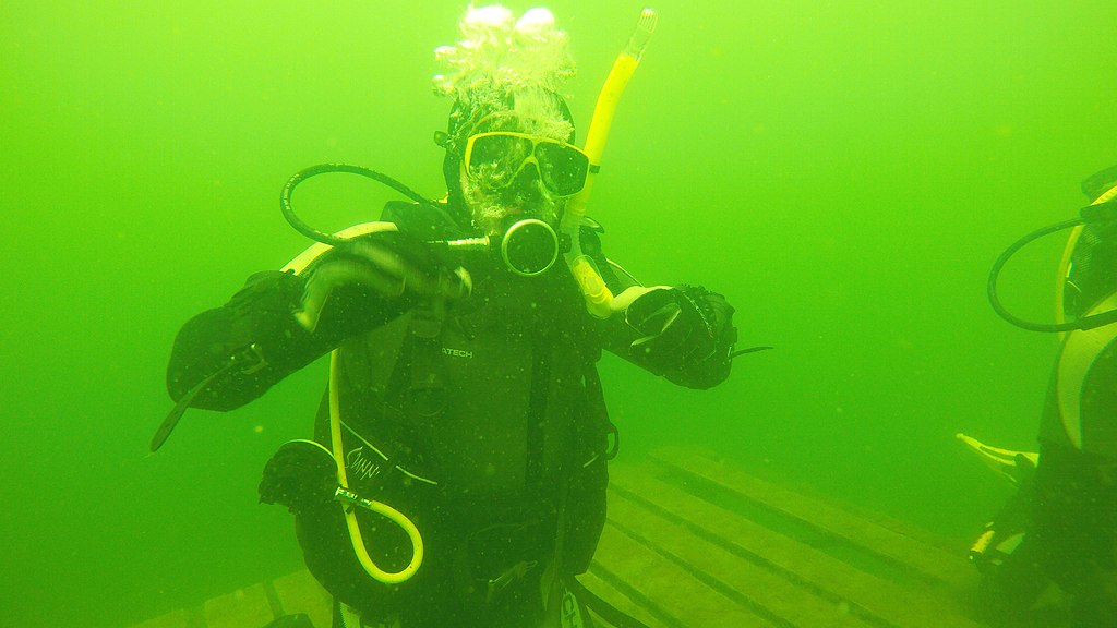 Close Up Photo of Scuba Diver in the Sea.