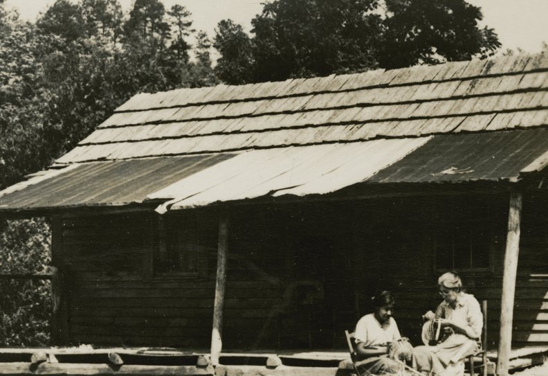 Grayscale Photo of Typical Indian Home, Cherokee