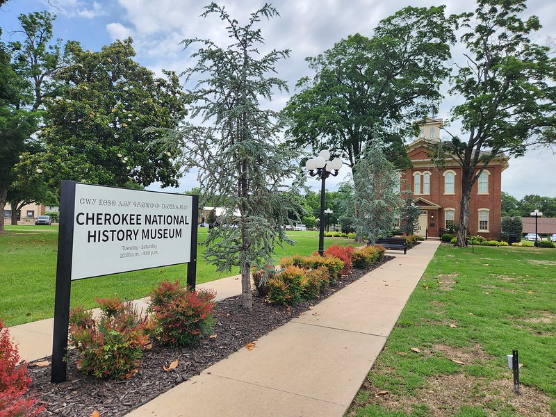 Landscape photo of the Cherokee National History Museum.