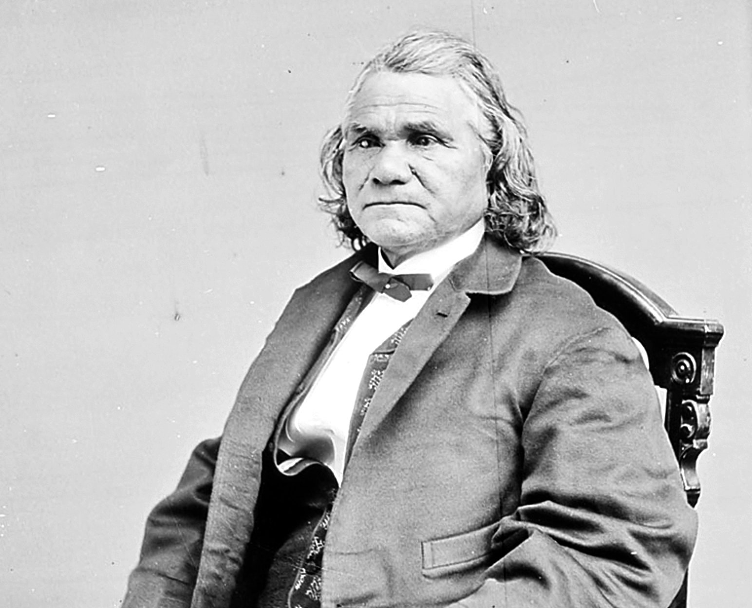 Isaac Stand Watie Degataga. Note: The Cherokee chief
