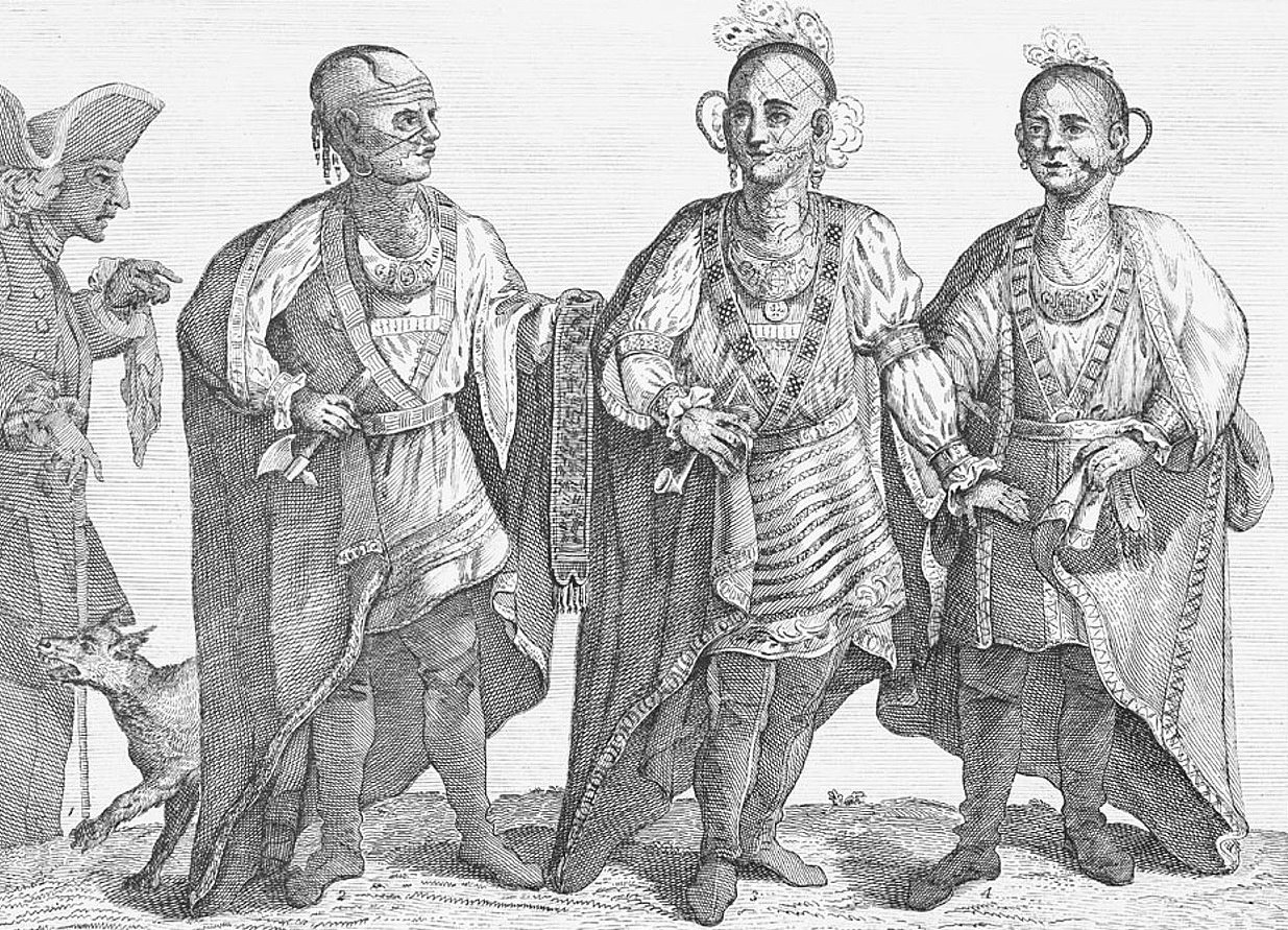 The Three Cherokees Illustration.