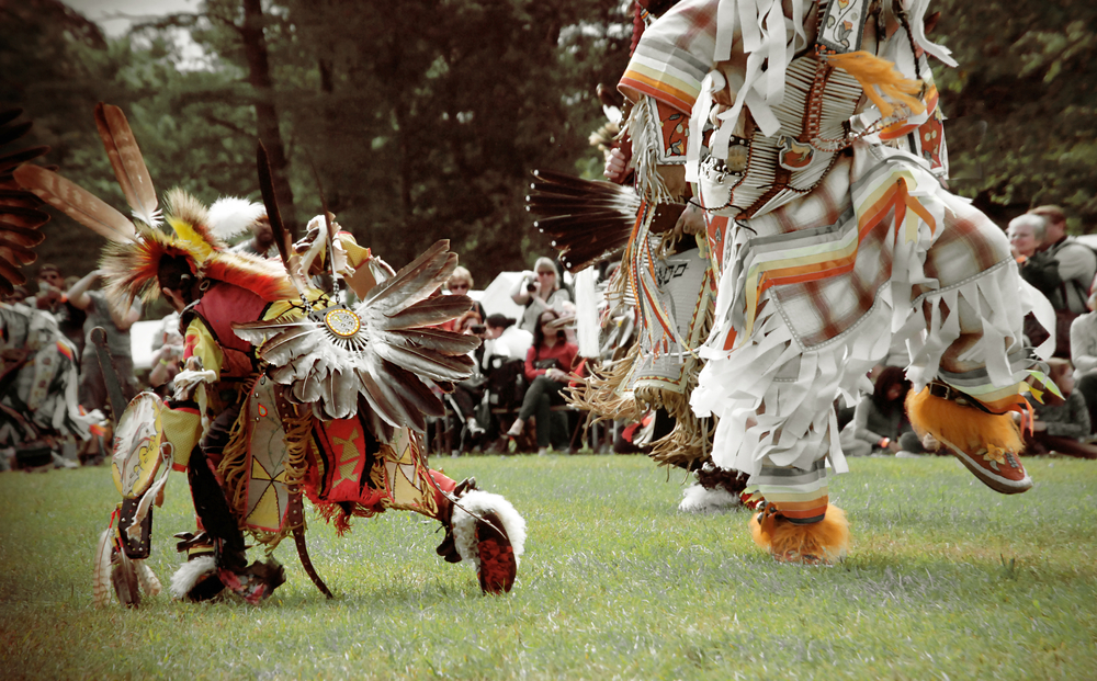 Native American Pow Wow dancers from North East Nations