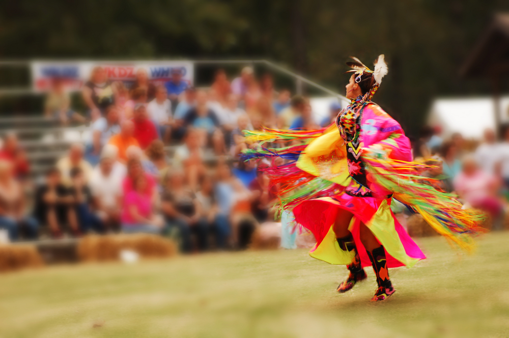 Woman dancer at the Trail of Tears annual pow wow