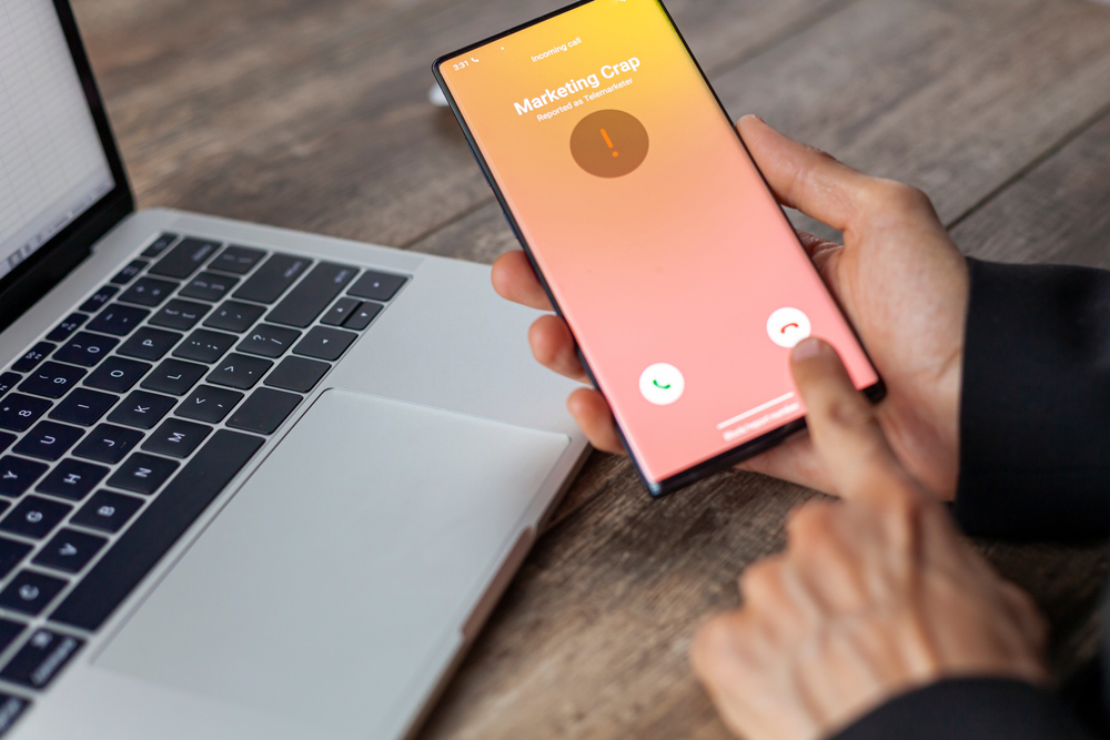 unwanted robocall on a smartphone