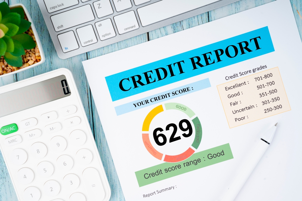 Credit score report and calculator