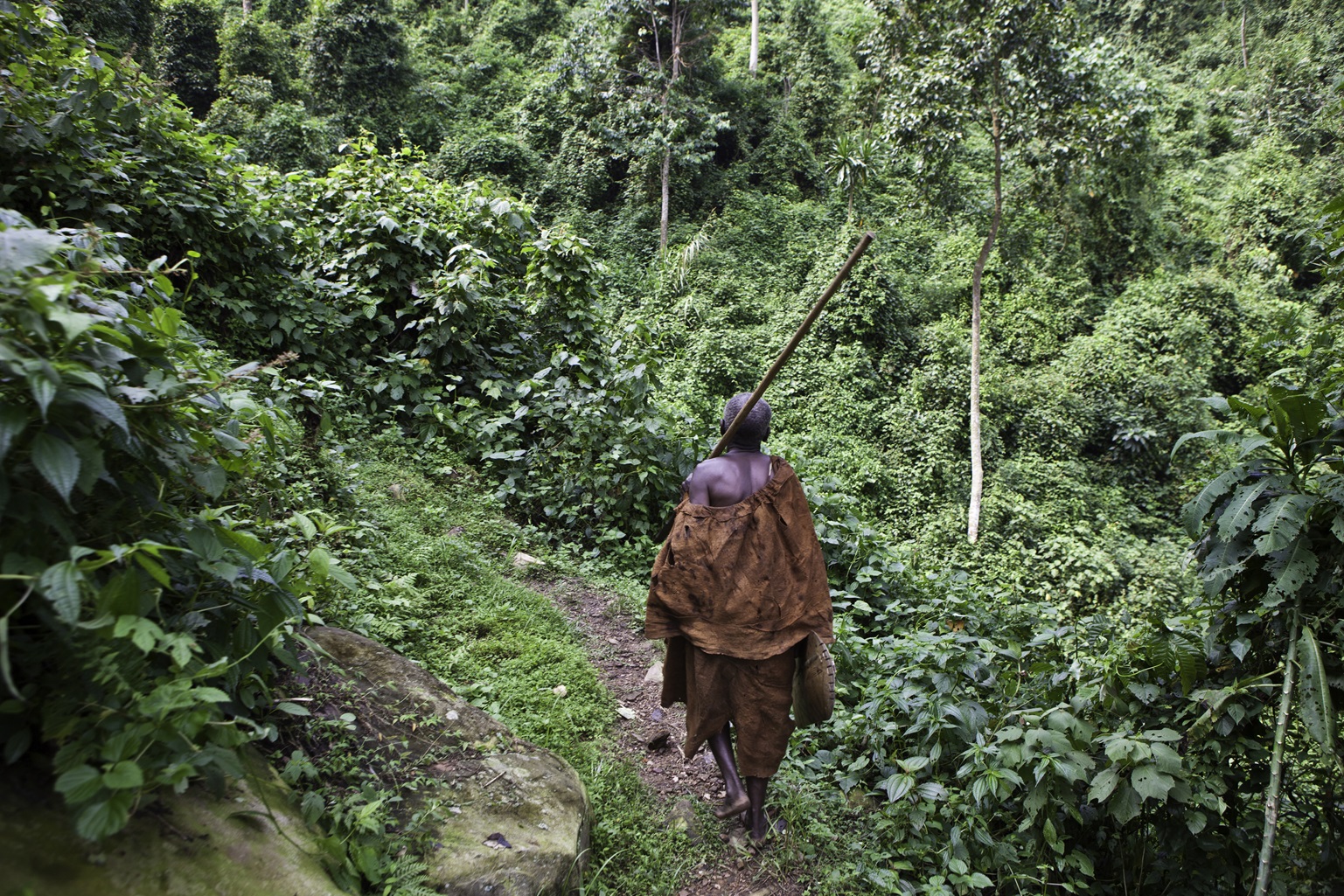 Male from Batwa pygmies from the Bwindi Impenetrable Forest