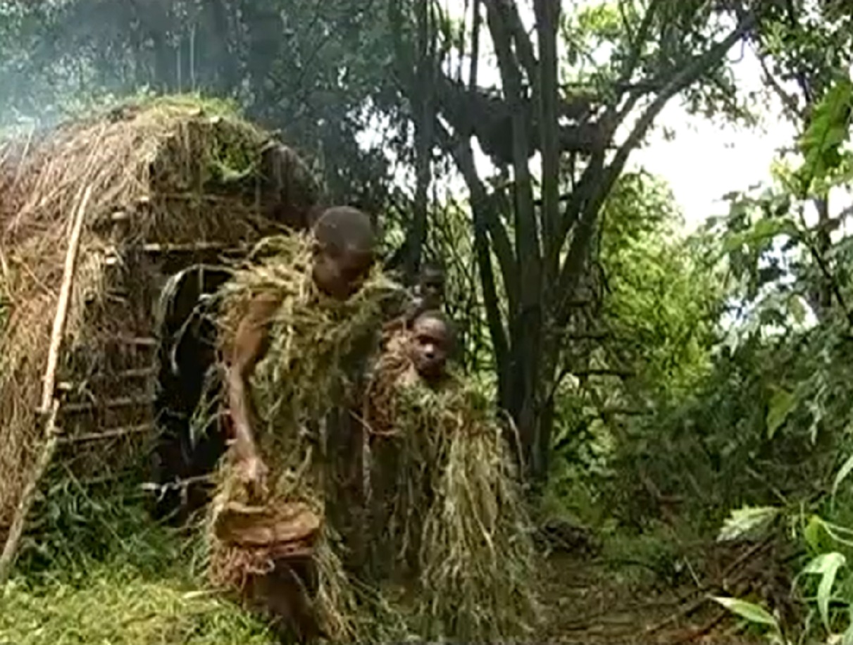 Screenshot of Batwa tribe people - from The Batwa Legacy (2011)