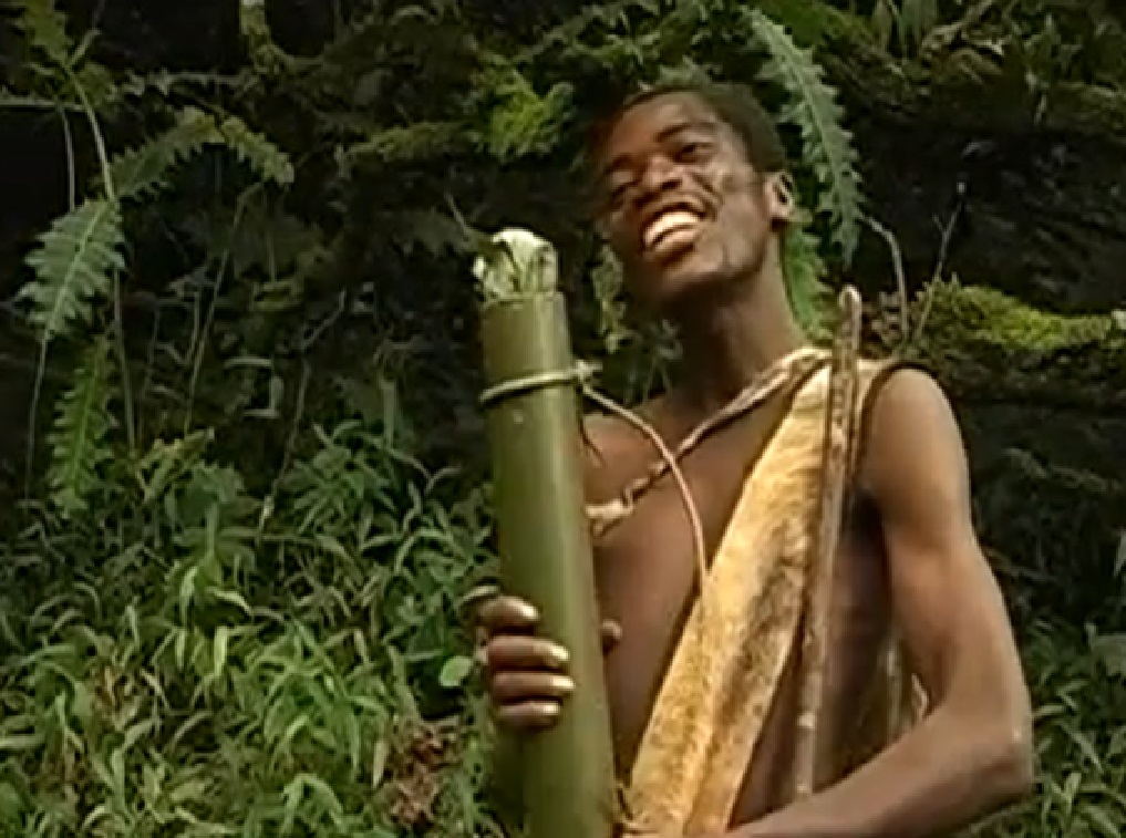 Screenshot of Batwa tribe man - from The Batwa Legacy (2011)