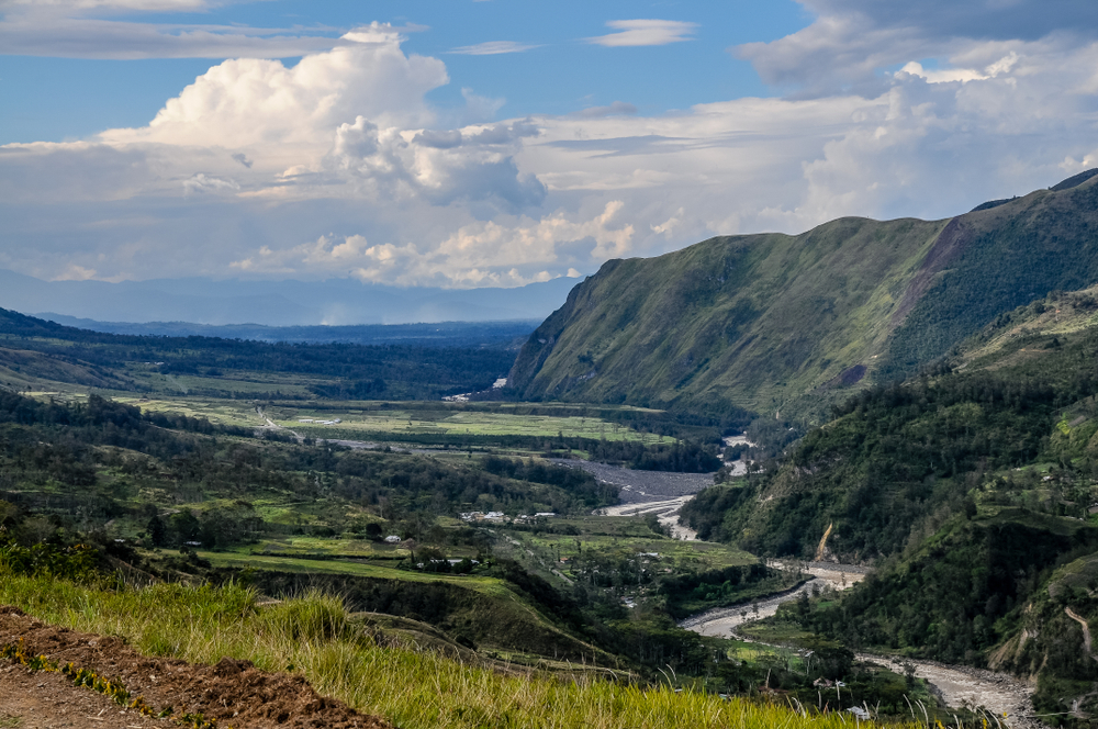 Panorama on the Baliem Vally in West Papua.
