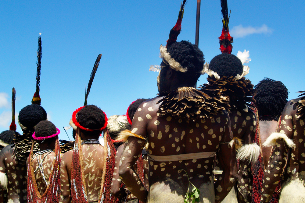 people during tribe festival in wamena-baliem valley