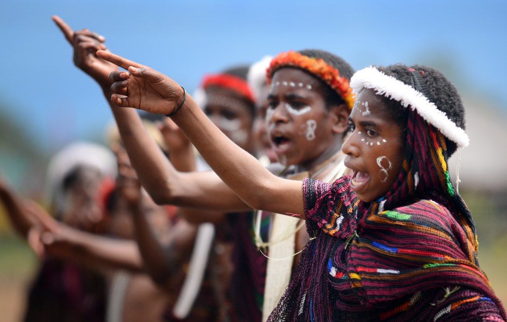 wamena, papua-indonesia, portrait of local tribes