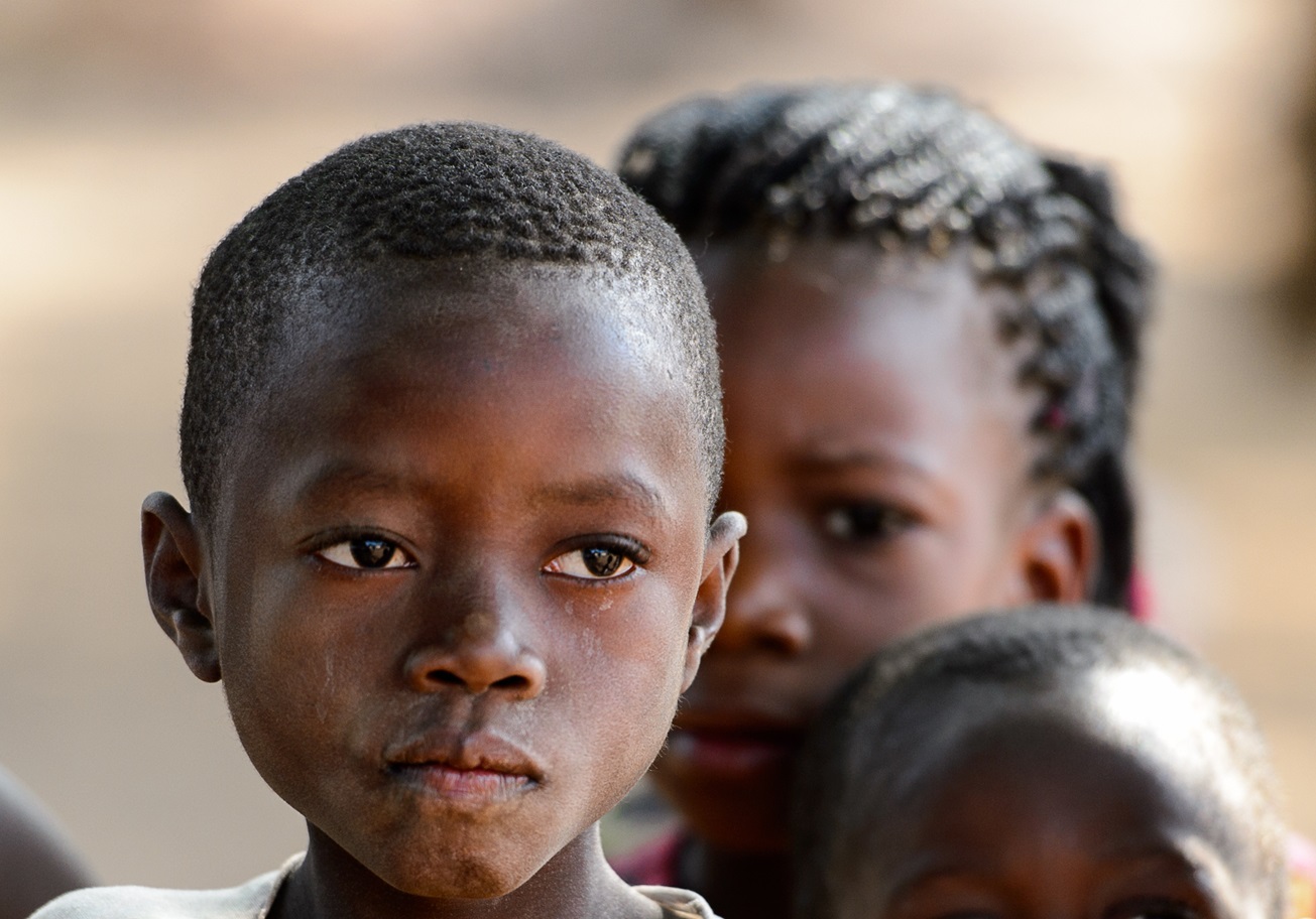 Konkomba children play in the village
