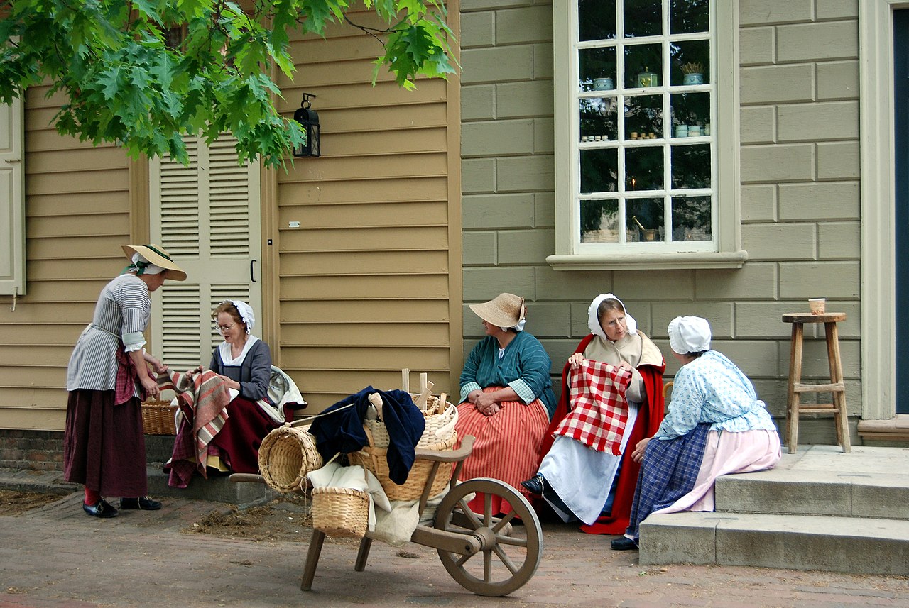 Women reenacting in Colonial Williamsburg - 2008
