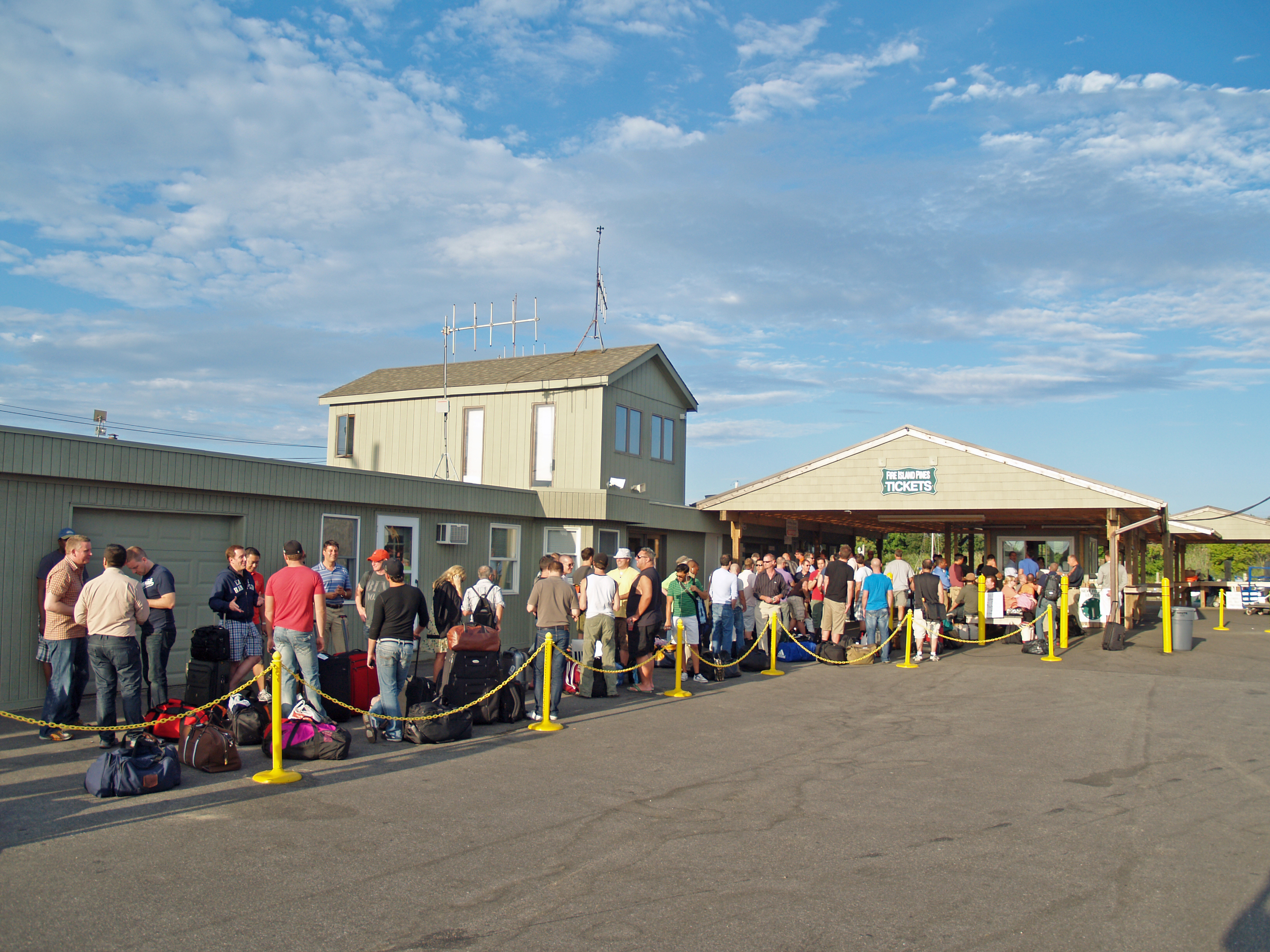 The Line Waiting To Board The Ferry To Fire Island Pines