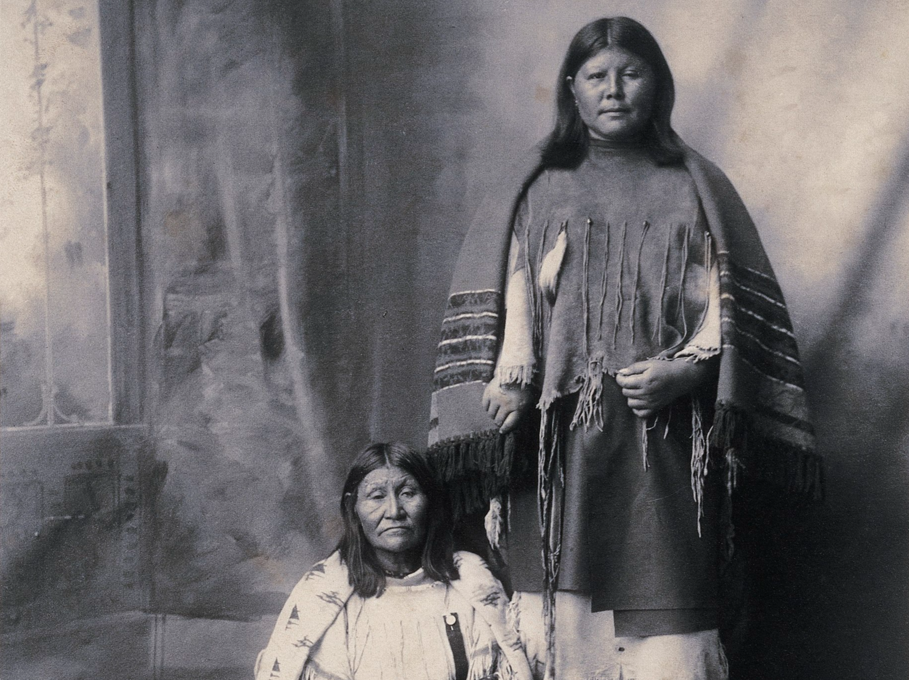 Portait of two Kiowa Indian women