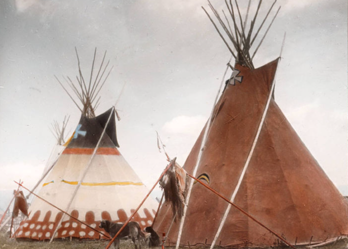 Water Monster Tipi on left